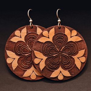 Athabascan earrings by Crystal Worl