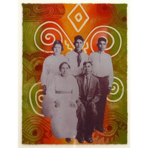 Choctaw Bond Family IIII by Linda Lomahaftewa Native American Portraiture