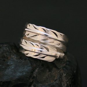 silver feather ring