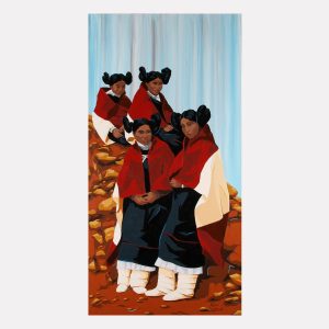 'Four Hopi Maidens' by Marla Allison, acrylic on canvas, 20"x40".