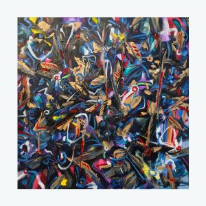 'Night Sounds' oil on canvas by Yatika Starr Fields