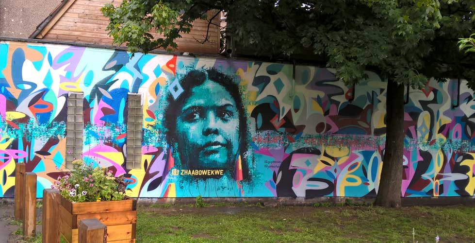 Upfest mural by Guy Denning & Yatika Fields 2017
