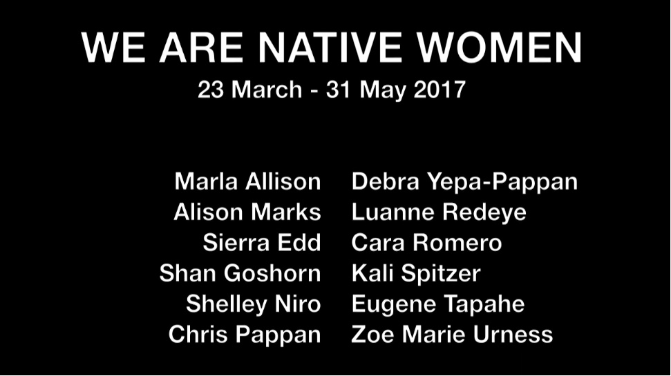 Still from video tour of 'We are Native Women' exhibition 2017.