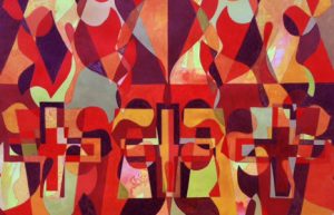 'Red Dirt Dreaming' by Tony Tiger (cropped) NATIVE COLOR exhibition 2017