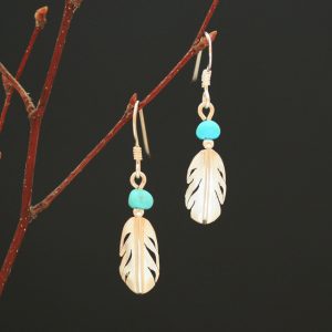 Little feather earrings by H & J Chavez