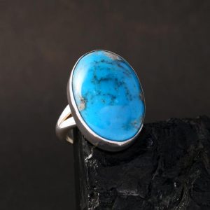 Nacozari turquoise ring by H&J Chavez.