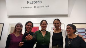 Native women at the opening of PATTERN exhibition, Rainmaker Gallery