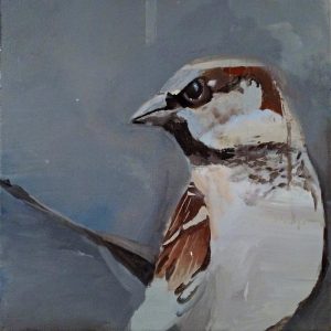 untitled bird, acrylic on canvas by George Alexander