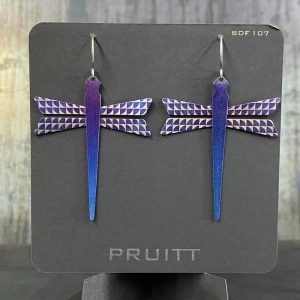 Indigo Dragonfly Earrings by Pat Pruitt