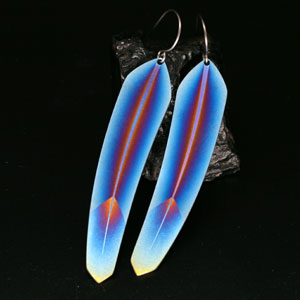 Feather earrings link to jewellery page