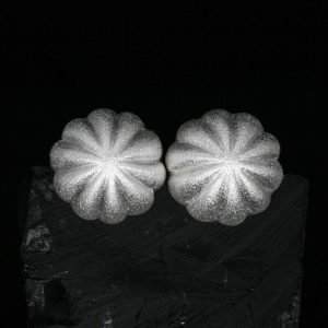 Silver Button Earrings by Chris Pruitt