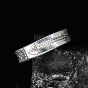 Stamped Silver Band by Allen B Paquin