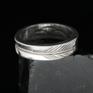Stamped Silver Band by Allen B Paquin