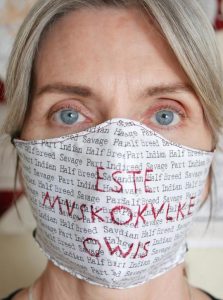 Este-Mvskokvlke-Owis, self-portrait by Melinda Schwakhofer