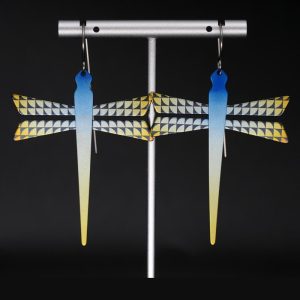 Patterned Dragonfly Earrings by Pat Pruitt