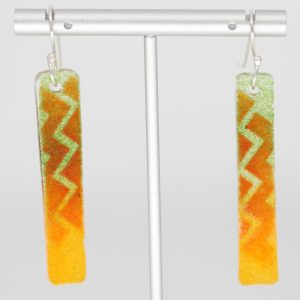 Glass Earrings - Orange, Yellow, Green by Adrian Wall