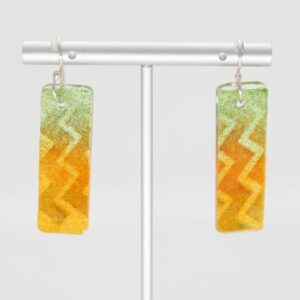 Glass earrings by Adrian Wall