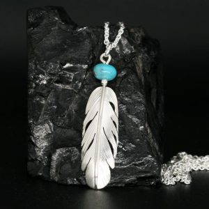 Feather Pendant by Harvey Chavez