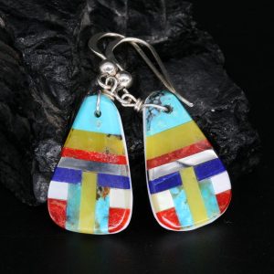 Pueblo Inlay Earrings by Stephanie & Tanner Medina