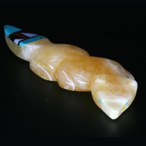 Honey Onyx Wolf by Stevan Natachu, Zuni