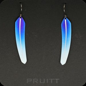 Blue Feather Earrings by Pat Pruitt