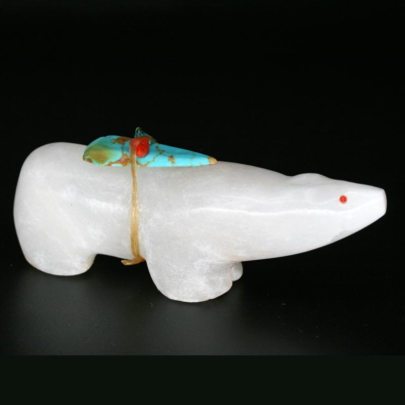 Polar Bear Fetish by Jimmy Yawakia, Zuni