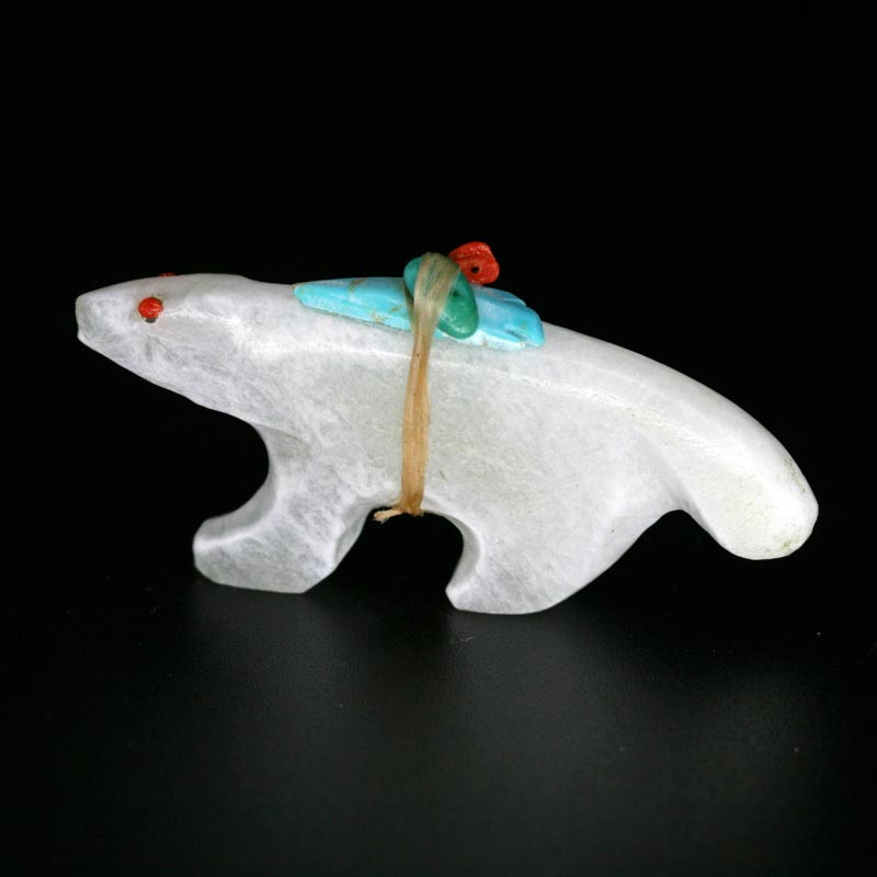White Wolf Fetish by Jimmy Yawakia, Zuni