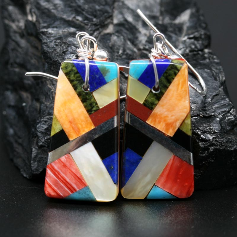 Colourful Mosaic Earrings by Stephanie Medina