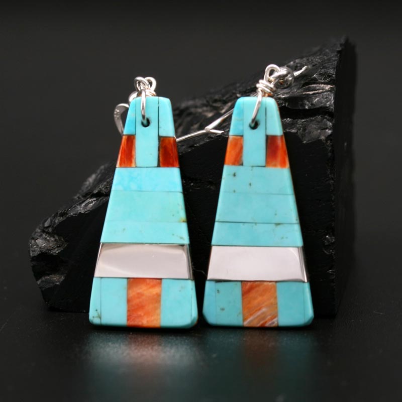 Turquoise Mosaic Earrings by Stephanie Medina