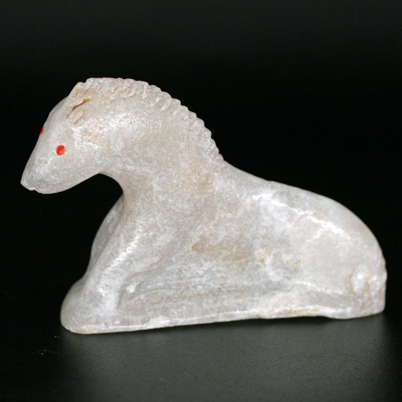 Alabaster Horse Carving by Jimmy Yawakia