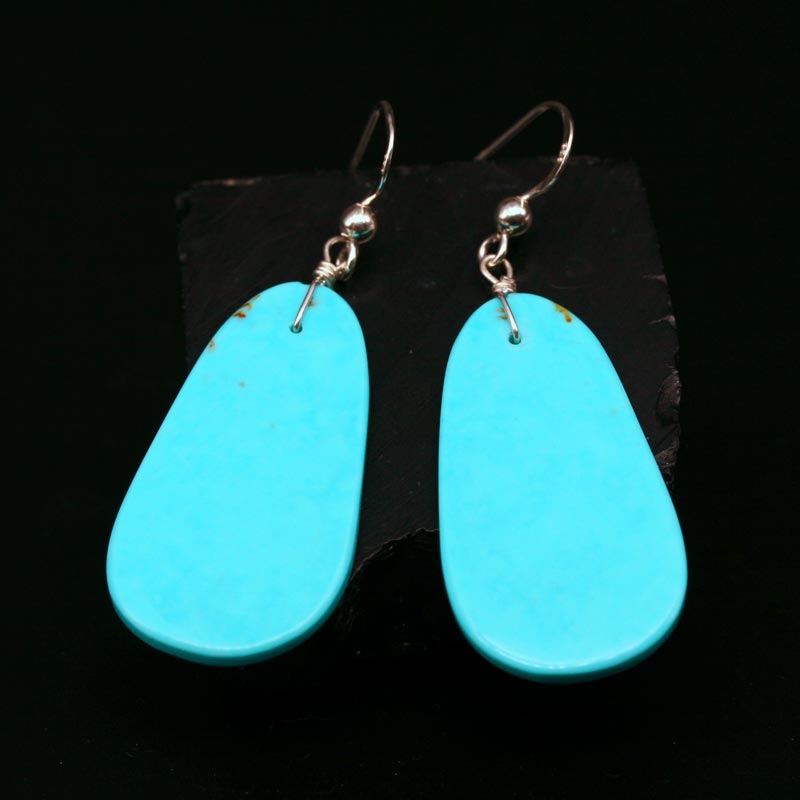 Slab Turquoise Earrings by Jennifer Medina