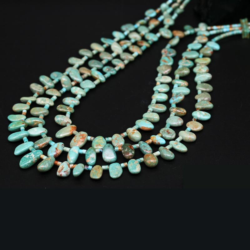 Turquoise green necklace sales