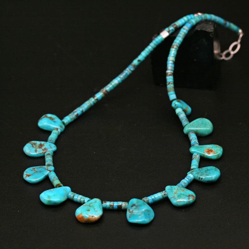 Turquoise Tab Necklace by Beatrice Aguillar