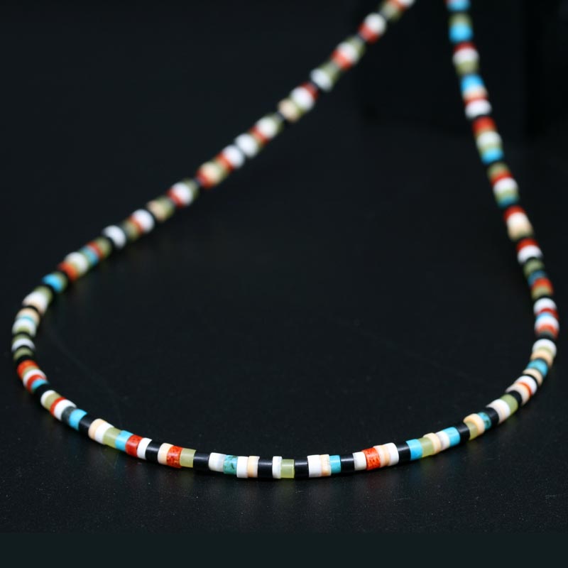 Multi Stone Heishi Necklace by H&J Chavez