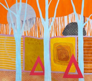 TASAHCUCE by Rick Grismter, acrylic on paper, 58cm x 66cm
