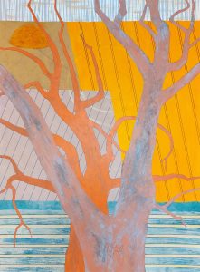 Crop Marks, acrylic on paper by Rick Grimster.