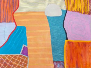 Colourfields 2024 by Rick Grimster, acrylic on paper, 58cm x 78cm