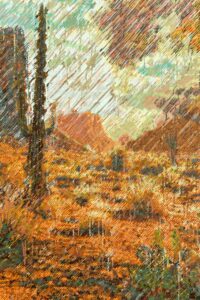 Arizona I, acrylic and ink on canvas by Addison Karl