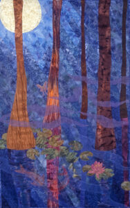 'Beneath the Summer Moon', cotton & organza, 162 x 102cm, by Melinda Schwakhofer