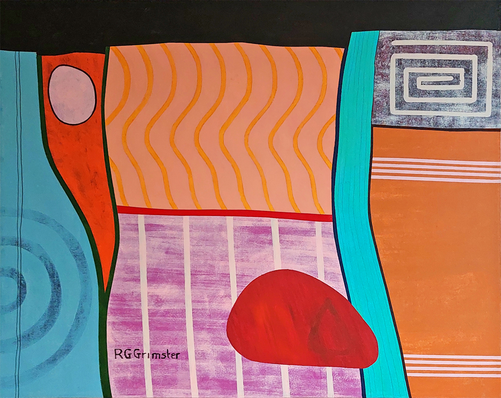 RED COPSE 2024, acrylic on canvas by Rick Grimster.