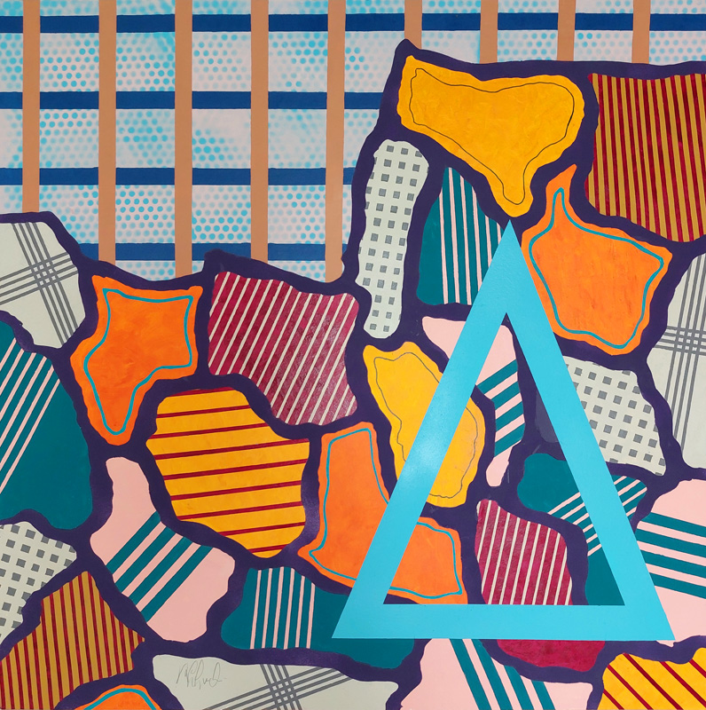 BOUNDARIES 2025, acrylic on paper by Rick Grimster.