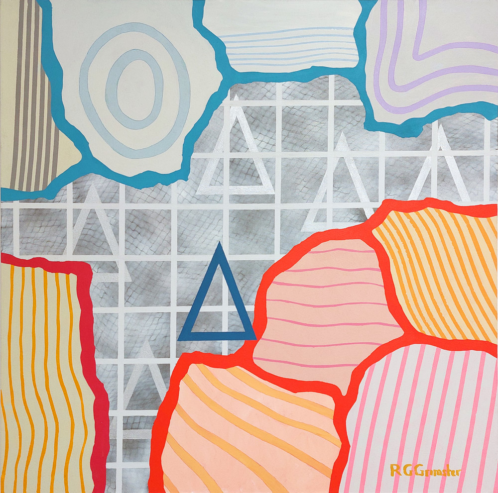 Homelands, acrylic on canvas by Rick Grimster, Mvskoke.