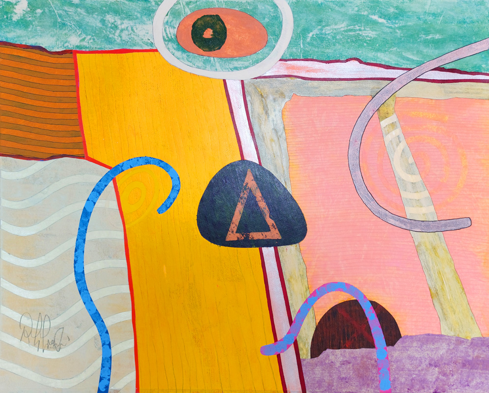 CENTERED 2025, acrylic on paper by Rick Grimster.