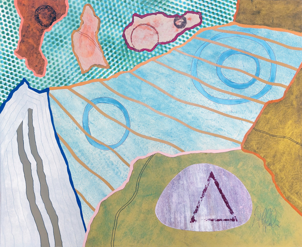 CONTINENTAL DRIFT 2025, acrylic on paper by Rick Grimster.