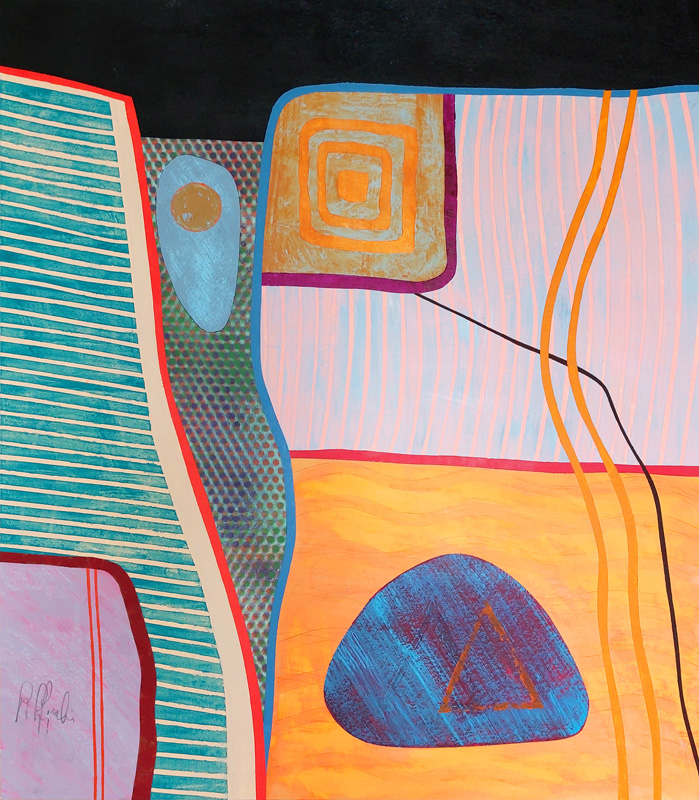 ESTUARY 2025, acrylic on paper by Rick Grimster.