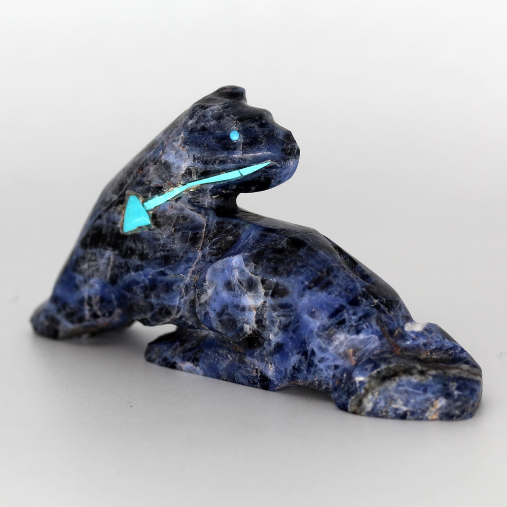 Blue Mountain Lion by Jimmy Yawakia, Zuni