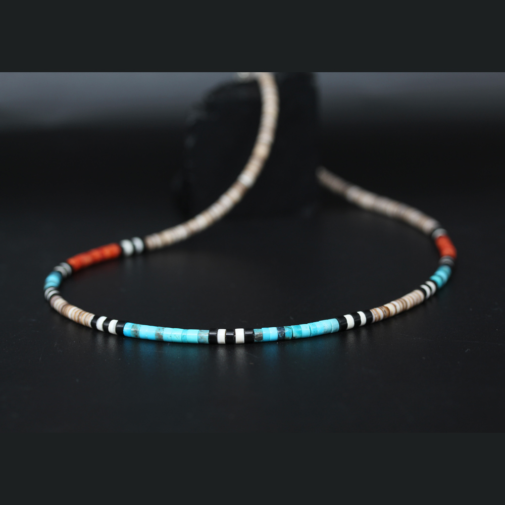 Heishi Bead Necklace by H & J Chavez, Kewa