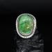 1970's green turquoise ring by William G Johnson, Navajo.