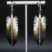 Rawhide Eagle Feather Earrings by Dominic Arquero