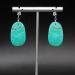 Kingman Turquoise slab earrings by Jennifer Medina